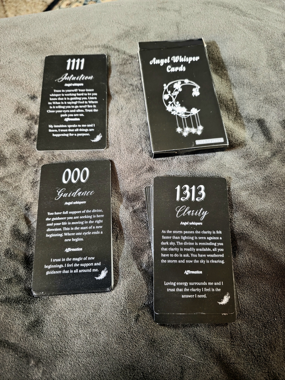 Angel Whisper Cards Oracle Deck - Black and White - Picture 3 of 3